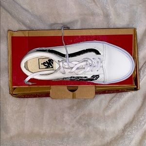 White Sequin Bling Vans